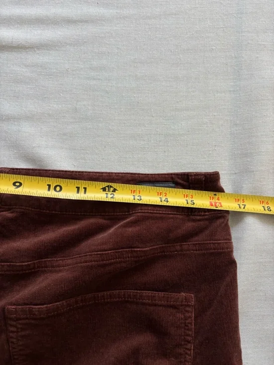 Paige Cindy High Rise Straight Corduroy Jeans Rosewood Size 31 - Picture 11 of 14
